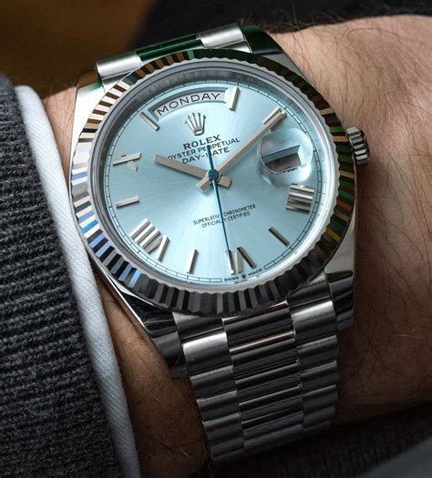 men's rolex platinum|Rolex platinum day date 40.